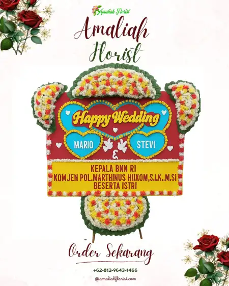 Papan Bunga Pernikahan Kepudibener